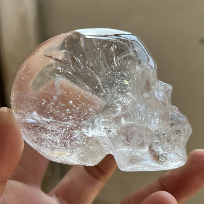 Quartz Crystal Skull Expands Psychic Energy Tibetan White Crystal - Image 6
