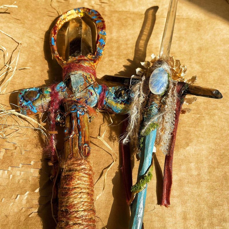 Tibetan God of Wealth & Health Magic Wand Tibetan Quartz Crystal Handmade - Image 2