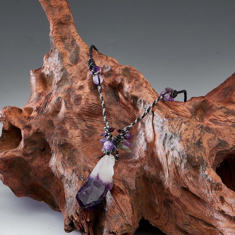 Profound Spirit Connection Amethyst Scepter Hand-woven Pendants - Image 3