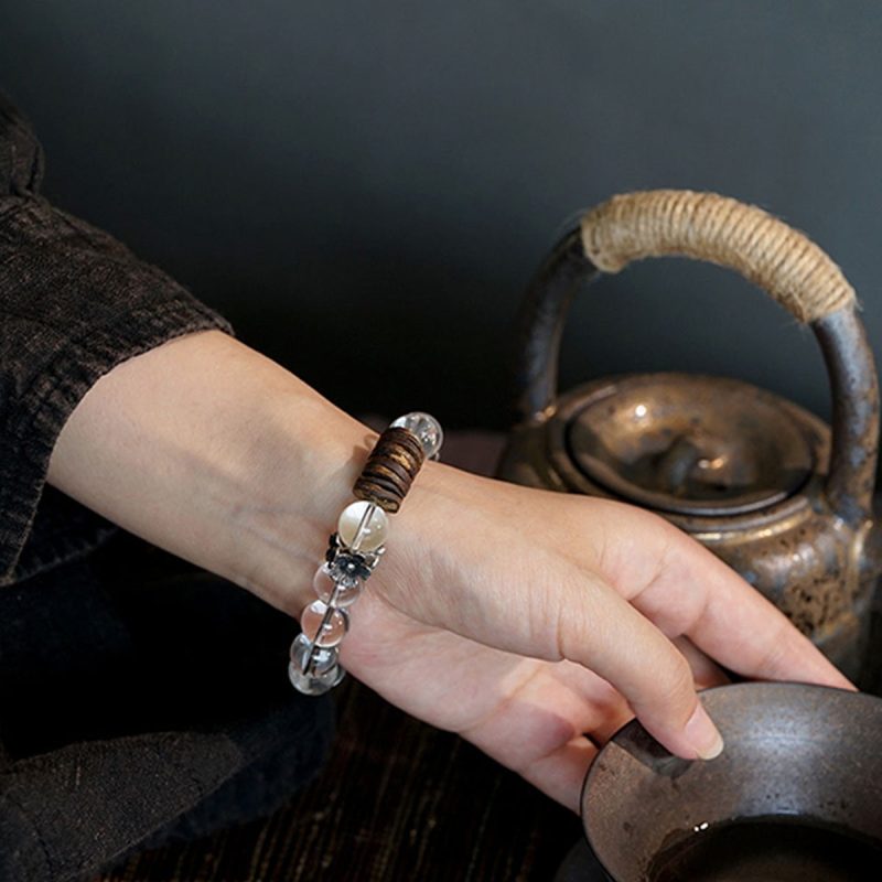 Serenity Quartz & Agarwood Energy Bracelet - Image 4