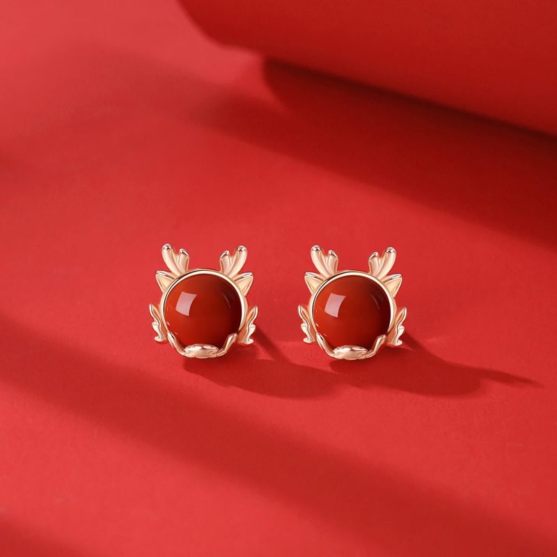 ❗❗❗A Flash Sale- EXQUISITE IN 925 Sterling Silver Year of the Dragon Cinnabar Red Agate Dragon Protection Bracelet Necklace Pendant Earrings Ring - Image 12