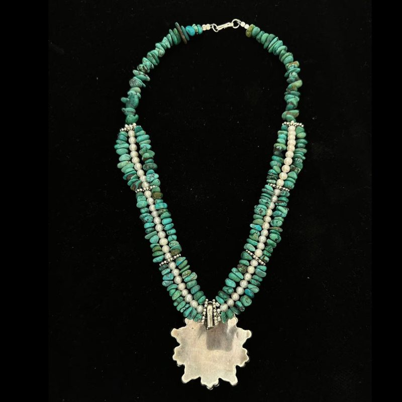 Abundance Bloom Turquoise and Sterling Necklace - Image 2
