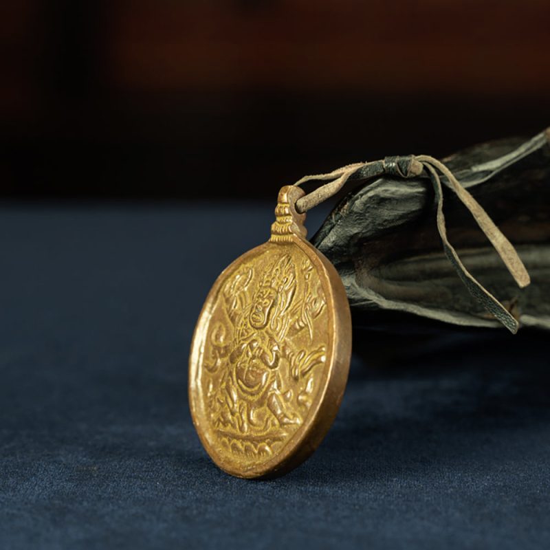 Extremely Rare Qing Dynasty The King of  Copper Nine Palaces Bagua Pendant with Lifetime Talisman - Image 2