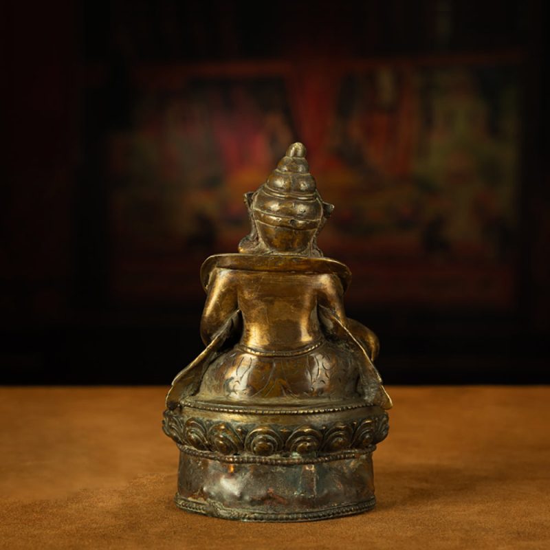 Extremely Rare Ming Dynasty Tibetan Pala Style Gilded Yellow Jambhala - Image 3