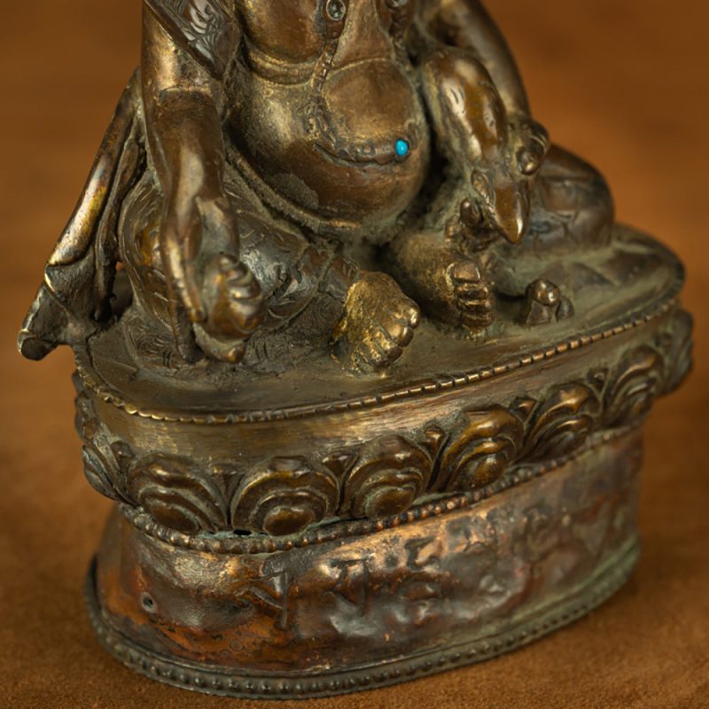 Extremely Rare Ming Dynasty Tibetan Pala Style Gilded Yellow Jambhala - Image 6