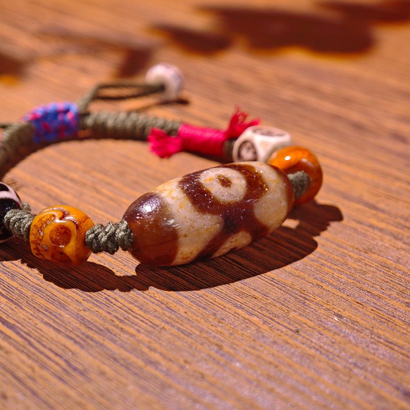 Three-Eye Power Bracelet – Empowering Agate and Dzi Beads - Image 2