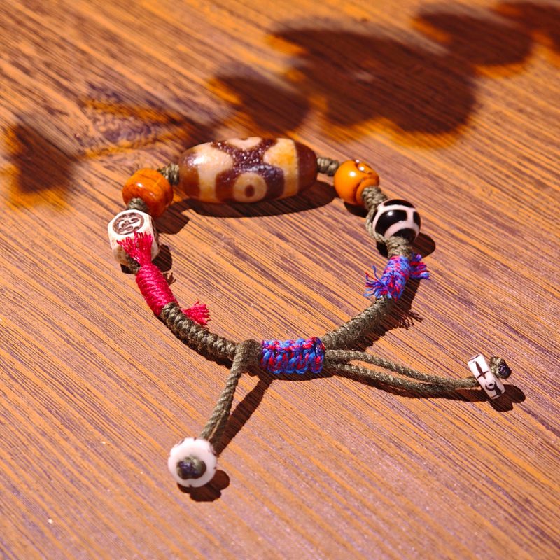 Three-Eye Power Bracelet – Empowering Agate and Dzi Beads - Image 3