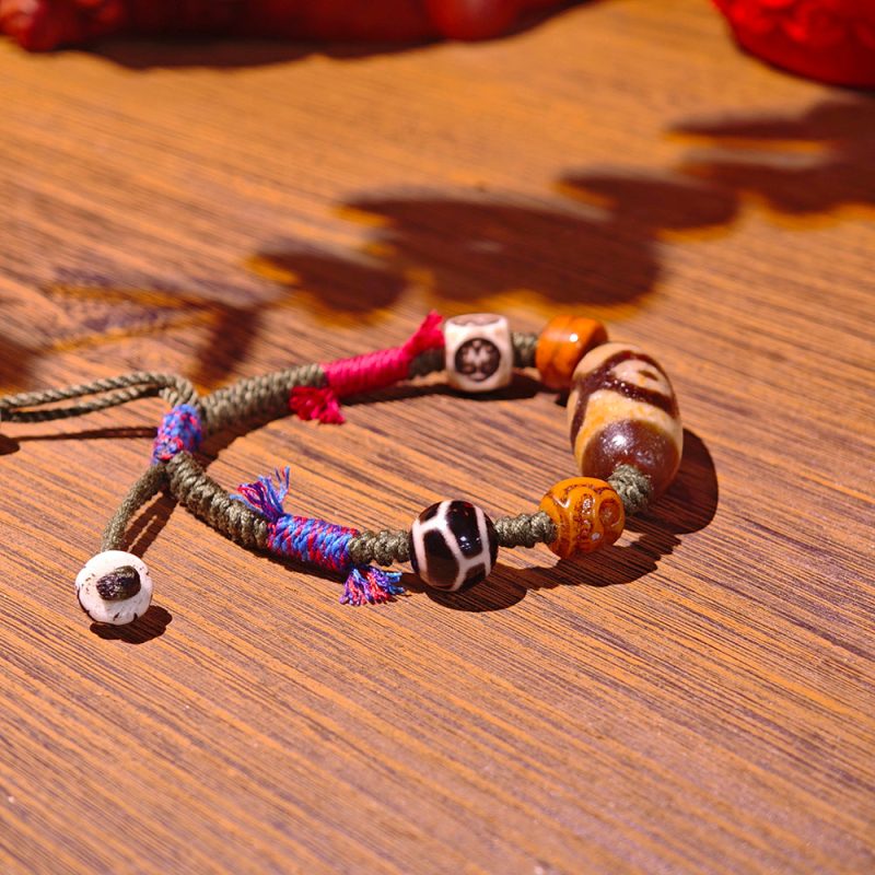 Three-Eye Power Bracelet – Empowering Agate and Dzi Beads - Image 4