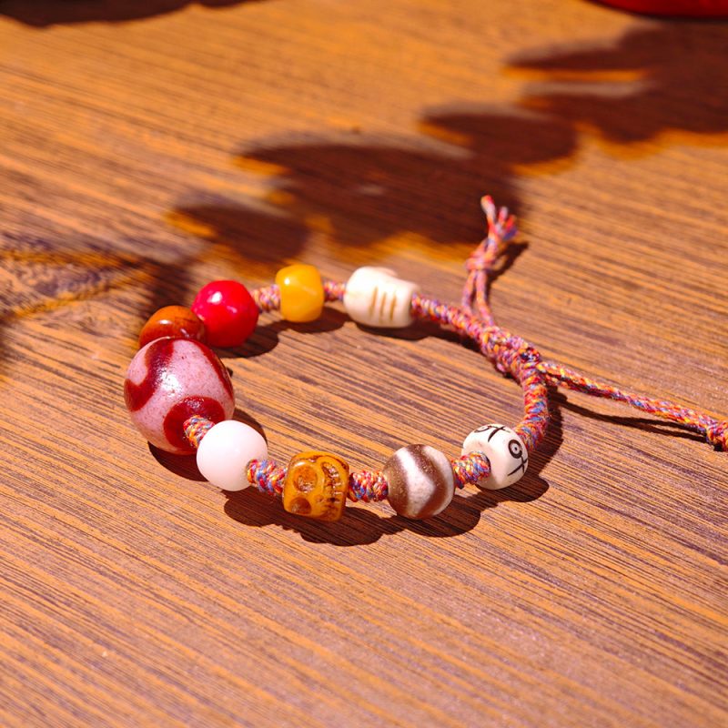 Empowerment Tiger Tooth Agate Bracelet – Handmade with Spiritual Beads - Image 3