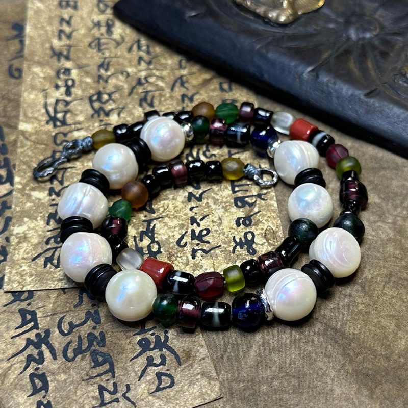 Sacred Harmony Crystal & Pearl Talisman