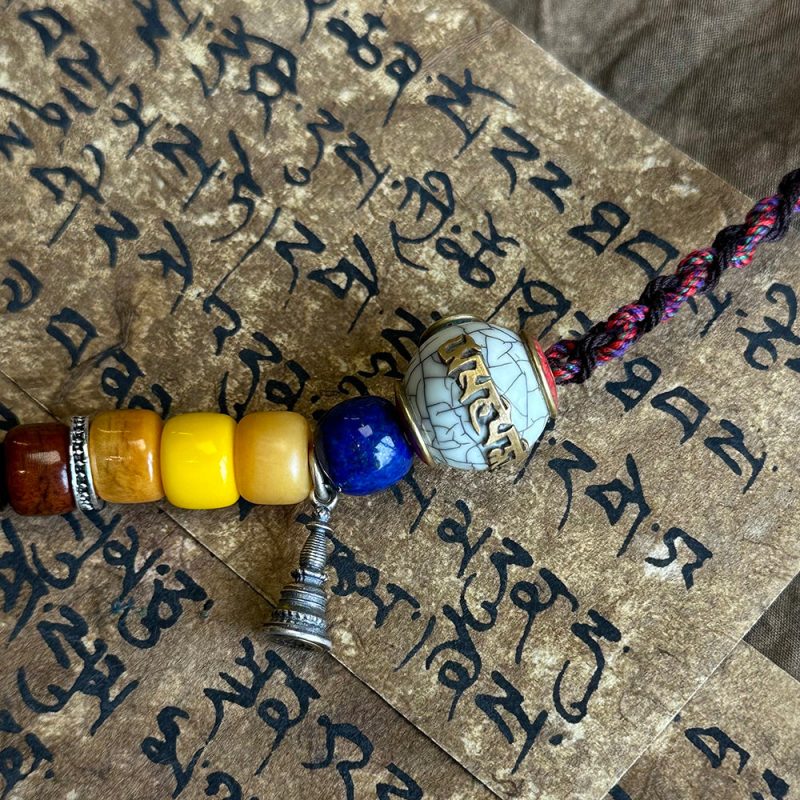 Blessed OM Amber Necklace for Prosperity & Protection - Image 4