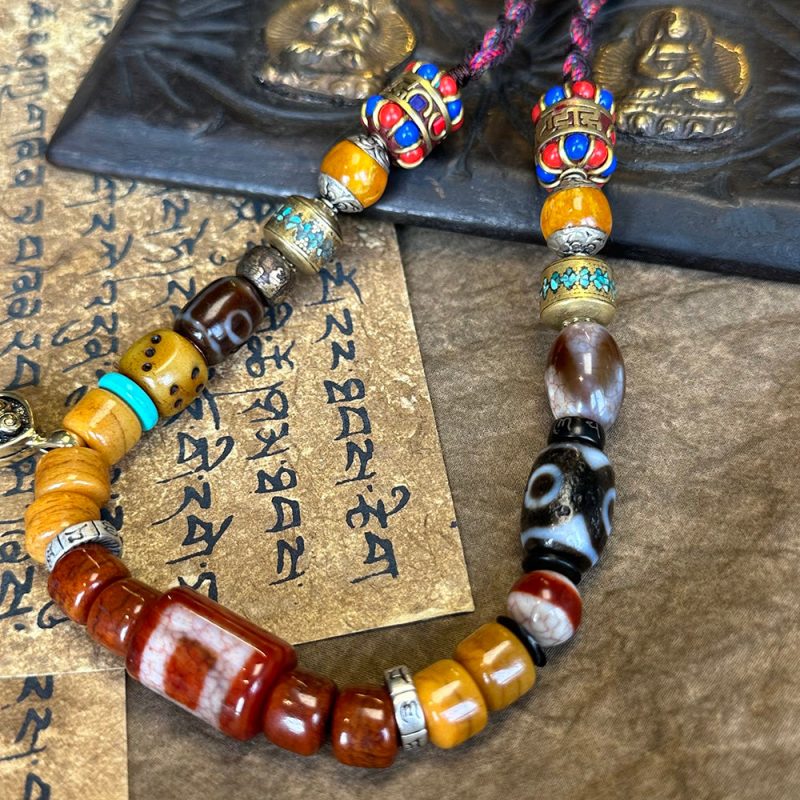 Blessed OM Amber Necklace for Prosperity & Protection - Image 7