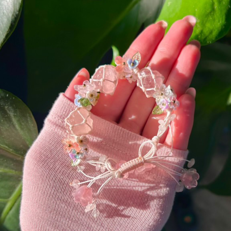 Radiant Embrace Love Energy Rose Quartz Bracelet - Image 3