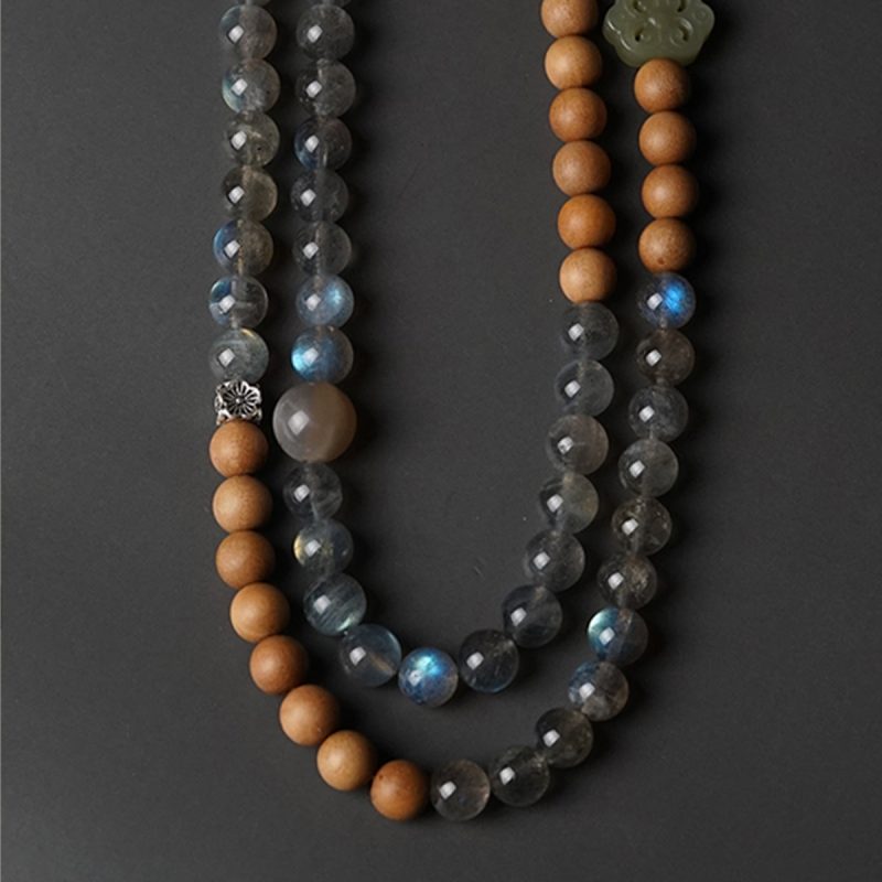 Labradorite and Sandalwood Lucky Energy Bracelet - Image 4