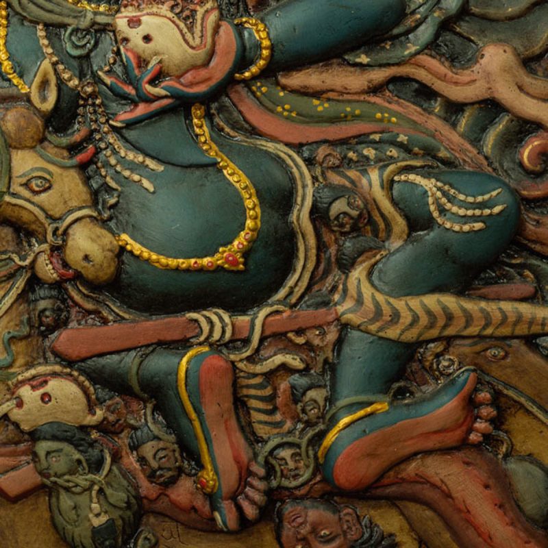 Qing Dynasty Auspicious Heavenly Mother Thangka Tibetan Thangka  Mudui Plastic Mine Color - Image 4
