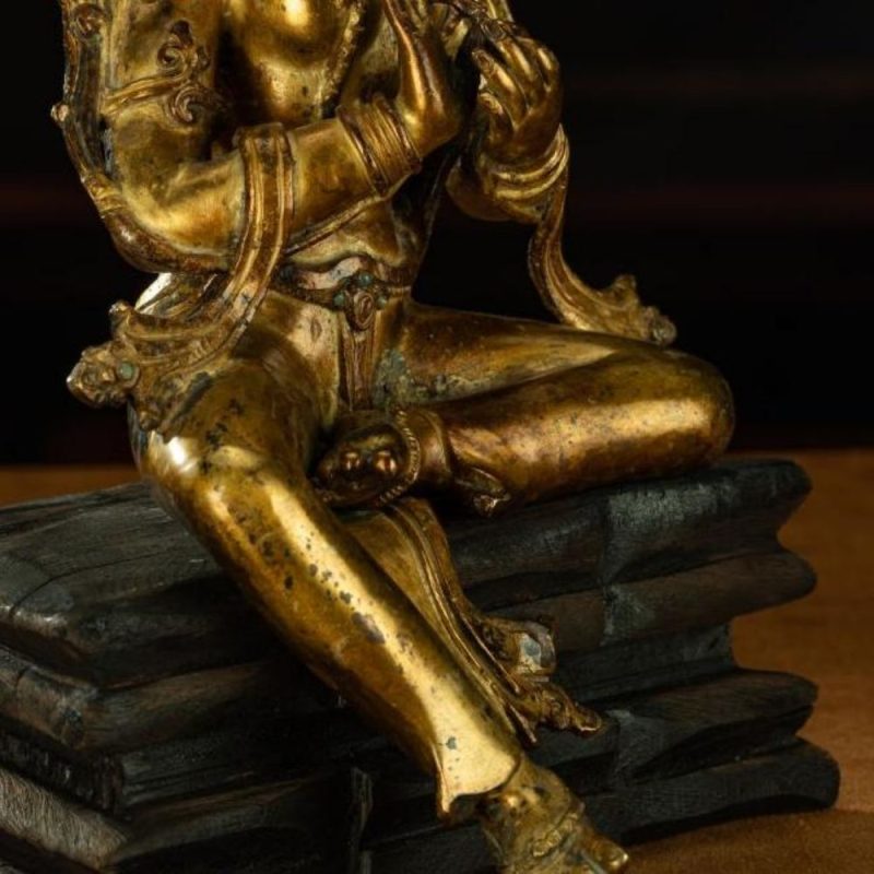 Ming Dynasty Green Tara Dharma Printed Statue Tibetan Antique Buddha Statue  Full of Gold Water - Image 13