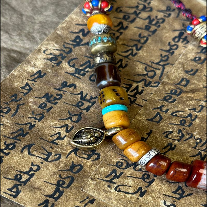 Blessed OM Amber Necklace for Prosperity & Protection - Image 8