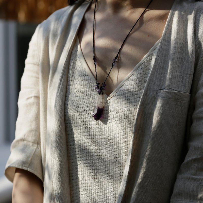 Profound Spirit Connection Amethyst Scepter Hand-woven Pendants - Image 5