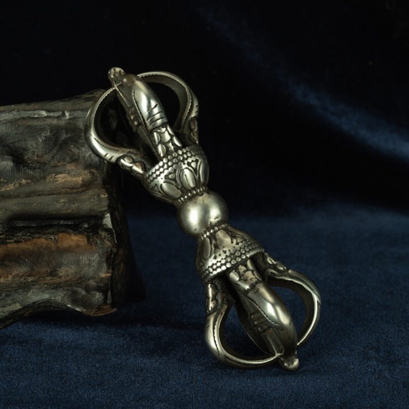 Qing Dynasty Five-pronged Vajra Tibetan Dharma Weapon White Lima - Image 2
