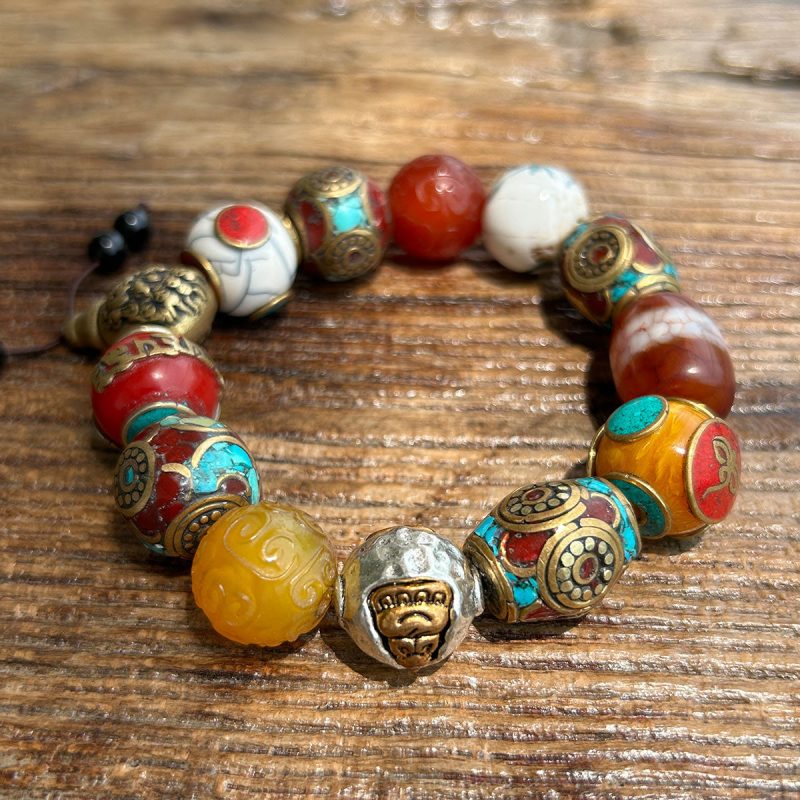 Healing Light Medicine Buddha Dzi Bracelet - Image 8