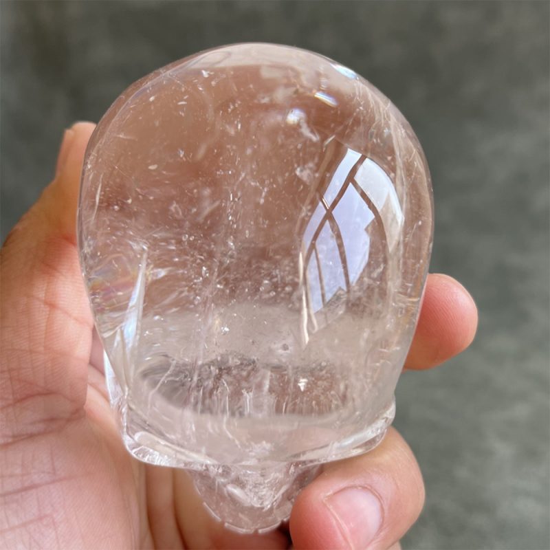 Quartz Crystal Skull Expands Psychic Energy Tibetan White Crystal - Image 5