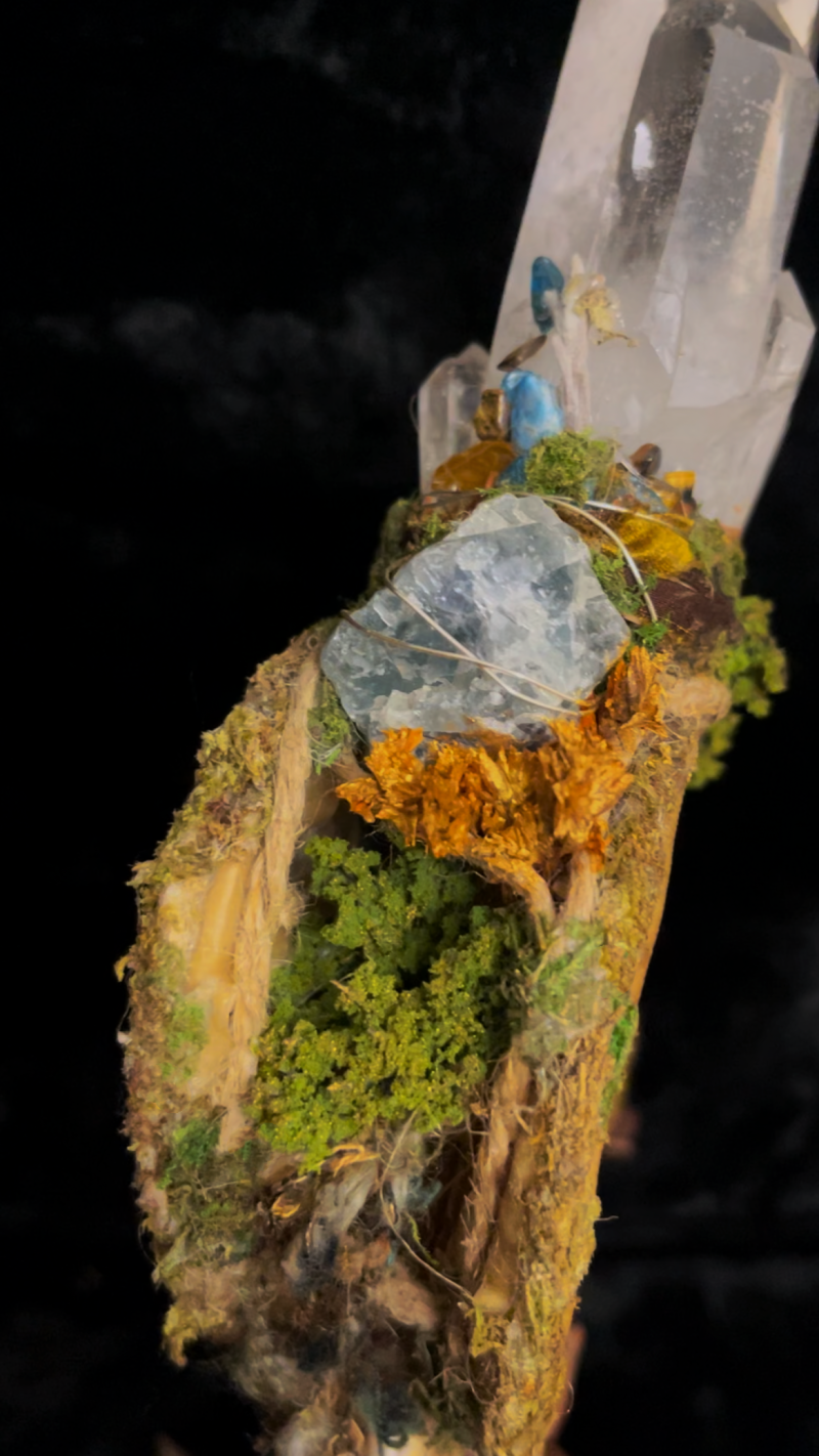 Shaman Magic Drum Tibetan Quartz Crystal Handmade - Image 4