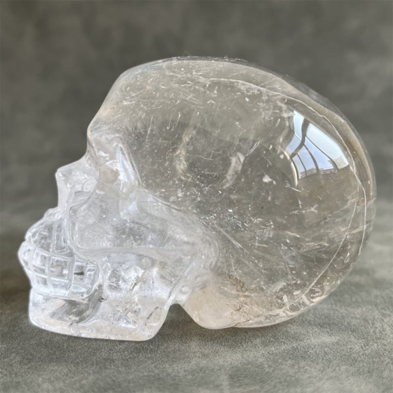 Quartz Crystal Skull Expands Psychic Energy Tibetan White Crystal - Image 4