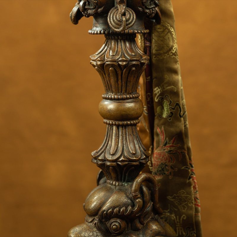 19th Century Giant Three-faced Hayagriva Tibetan Antique Vajra Purple Lima Copper - Image 8