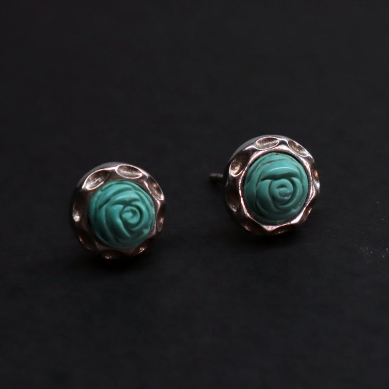 EXQUISITE IN Prosperity Rose Turquoise Earrings - Image 3