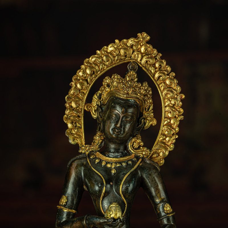 Qing Dynasty Caixu Buddha Mother Tibetan Antique Buddha Statue Gilt Standing Tibet - Image 6