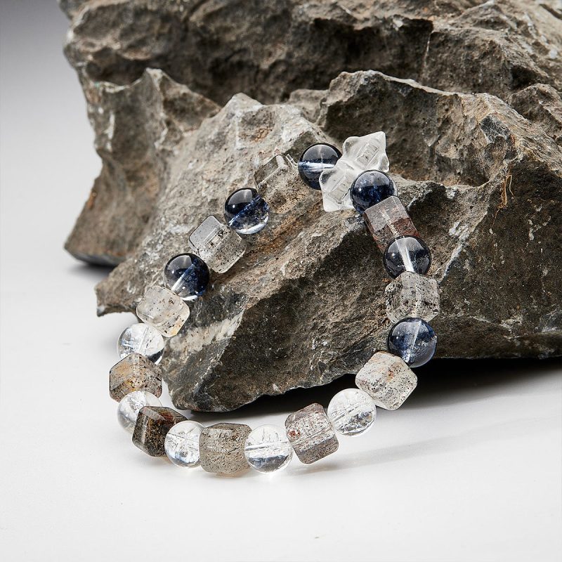 Protective Energy Black Quartz Green Phantom Quartz Bracelet - Image 2
