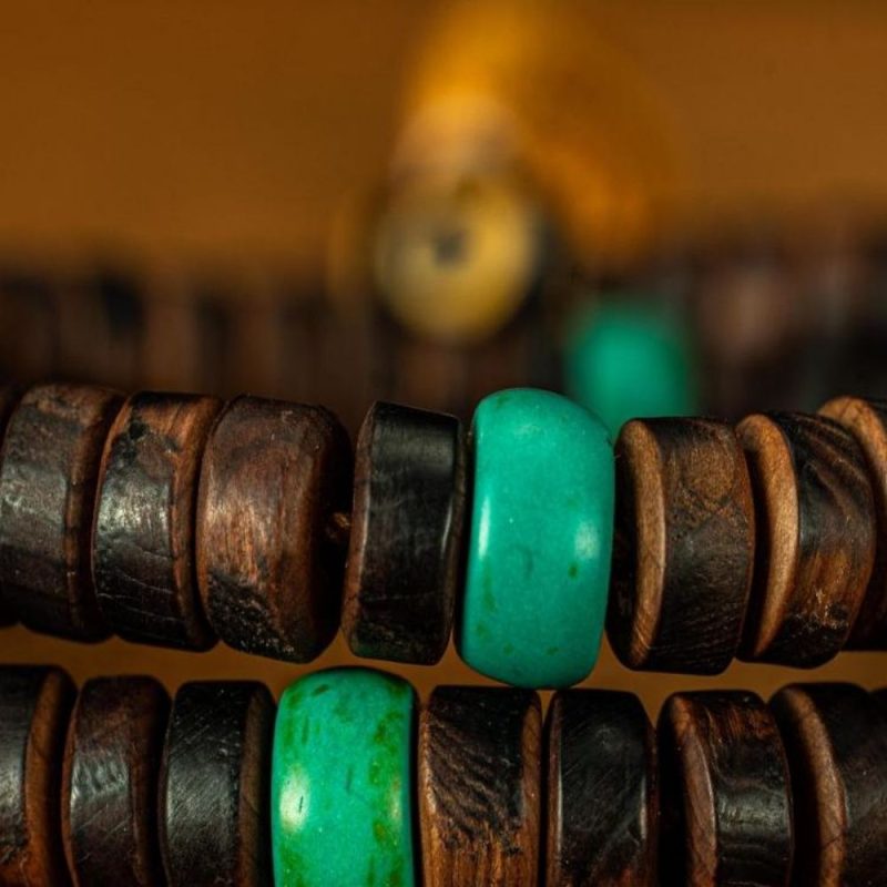 Qing Dynasty  Rosewood Rosary  Dracaena  Tibetan ritual article  Antique - Image 3