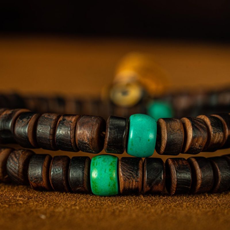 Qing Dynasty  Rosewood Rosary  Dracaena  Tibetan ritual article  Antique - Image 11