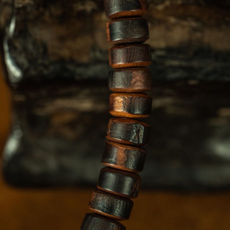 Qing Dynasty  Rosewood Rosary  Dracaena  Tibetan ritual article  Antique - Image 12