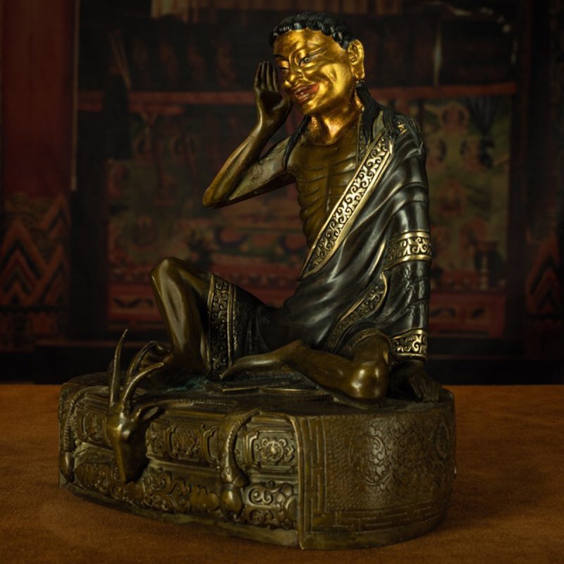 Qing Dynasty Venerable Milarepa Tibetan antique Buddha statue illumination Ganzi Monastery - Image 3