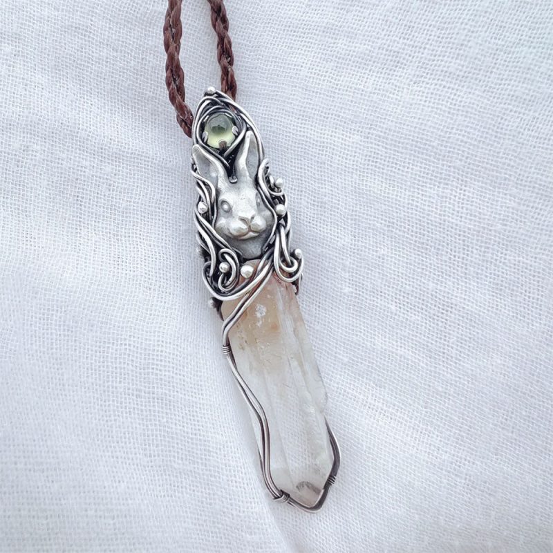 Love Energy Clear Quartz Silver Pendants - Image 3