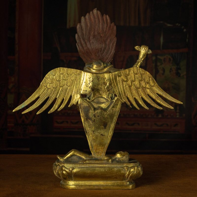Qing Dynasty Puba Vajra subdues demons and protects the Dharma Tibetan antique Buddha statue  gilt - Image 4
