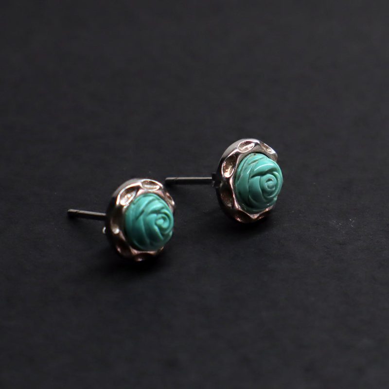 EXQUISITE IN Prosperity Rose Turquoise Earrings - Image 4