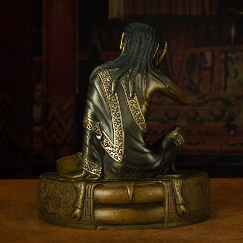 Qing Dynasty Venerable Milarepa Tibetan antique Buddha statue illumination Ganzi Monastery - Image 4