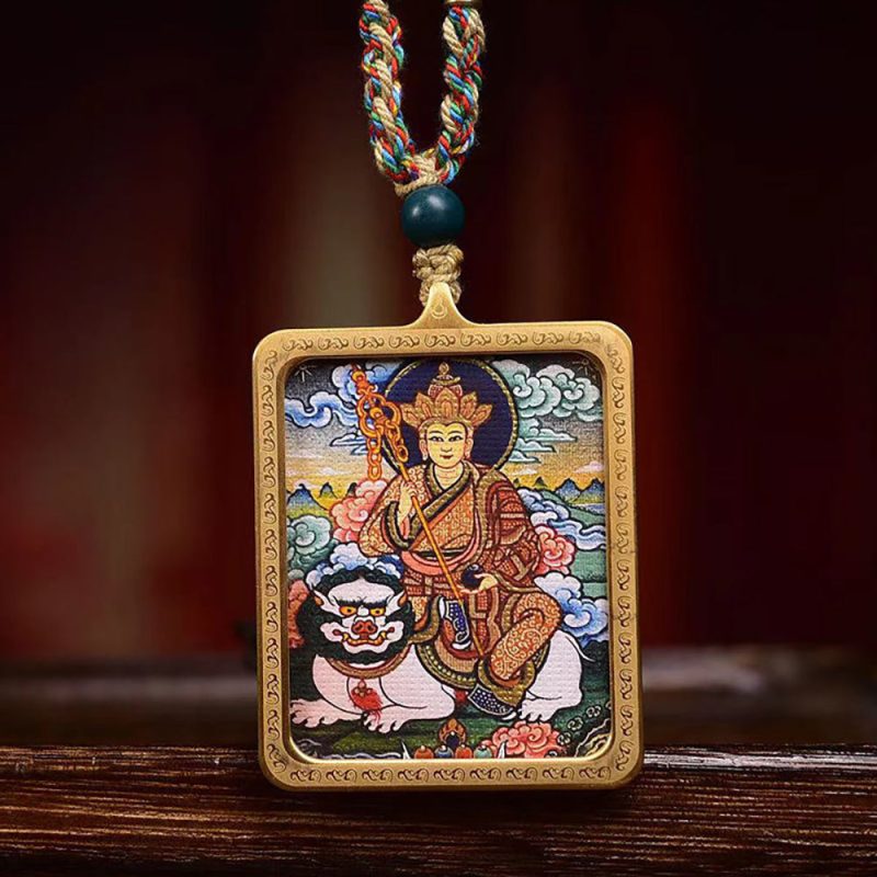 Ksitigarbha Health Pendant with Turquoise Lapis Lazuli - Image 3