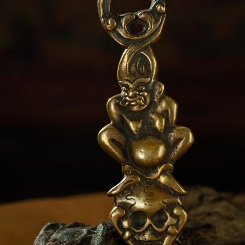 Qing Dynasty  Vajra Demon Descending Hook - Lengma copper  Tibet accessories  Gandan Temple - Image 12