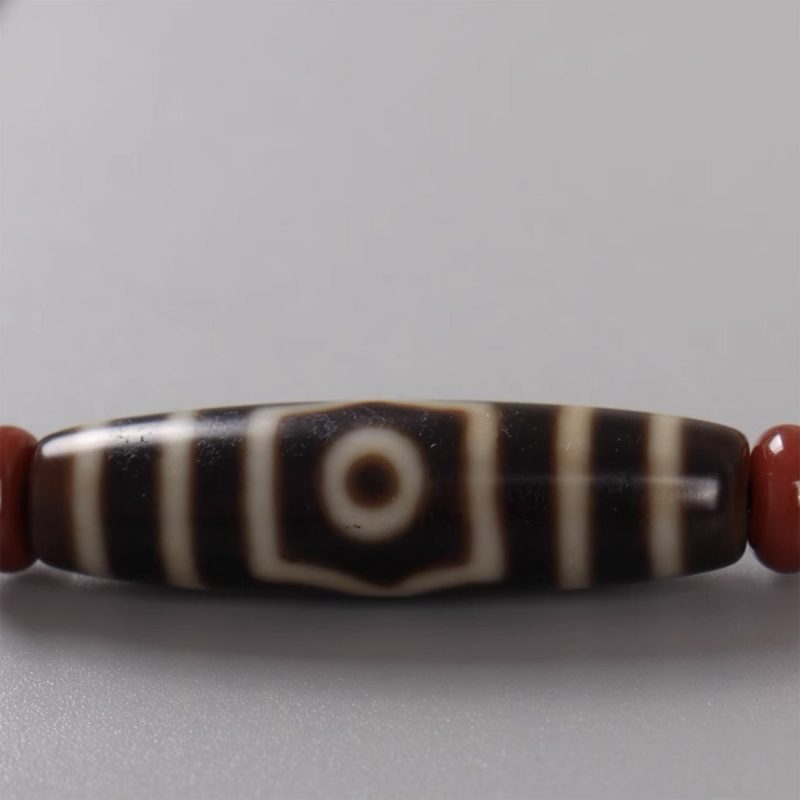 Awakening Three Eyes Dzi Beads Tibetan Necklace Natural agate chalcedony - Image 4