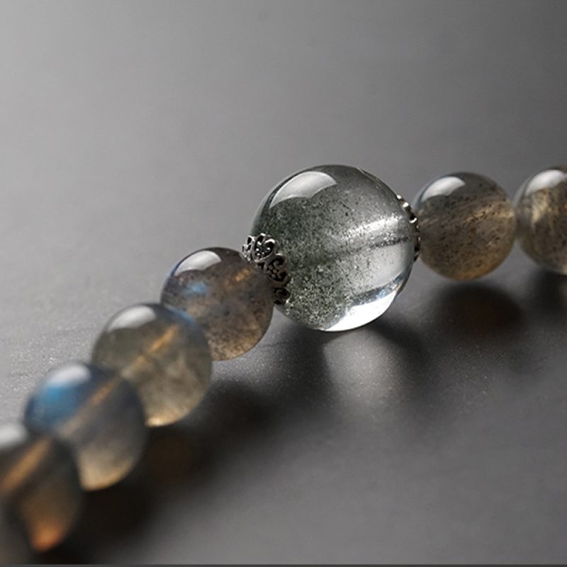 Labradorite and Sandalwood Lucky Energy Bracelet - Image 7