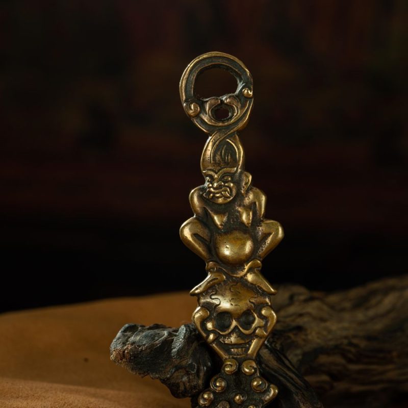 Qing Dynasty  Vajra Demon Descending Hook - Lengma copper  Tibet accessories  Gandan Temple - Image 14