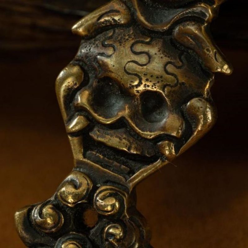 Qing Dynasty  Vajra Demon Descending Hook - Lengma copper  Tibet accessories  Gandan Temple - Image 15