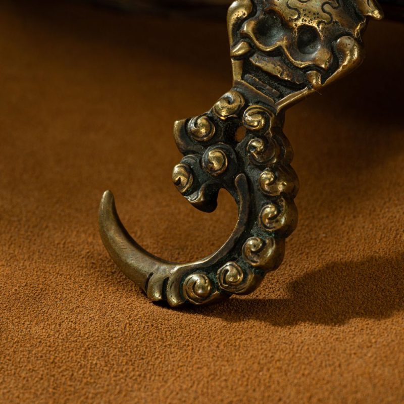 Qing Dynasty  Vajra Demon Descending Hook - Lengma copper  Tibet accessories  Gandan Temple - Image 18