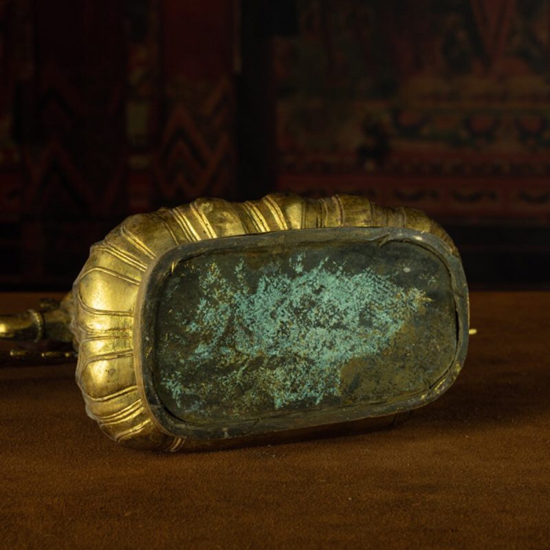 Qing Dynasty Puba Vajra subdues demons and protects the Dharma Tibetan antique Buddha statue  gilt - Image 5