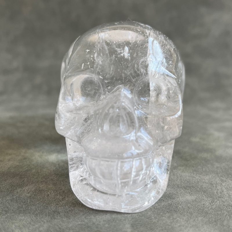 Quartz Crystal Skull Expands Psychic Energy Tibetan White Crystal - Image 3