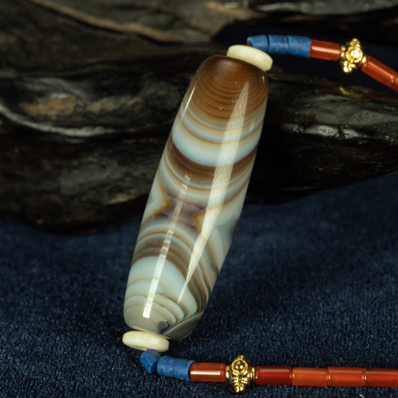 Buddha's Eye Pearl Tibetan Millennium Dzi Bead Sardonyx Natural Manifestation - Image 4