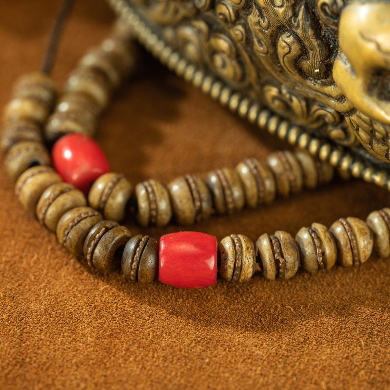 Qing Dynasty  Sita Vana's Dharma Protector Hat Yellow Lima Copper Inlaid With Coral and Turquoise Sakya Monastery - Image 12